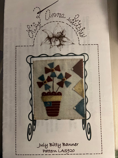 July Bitty Banner Lily Anna Stitches