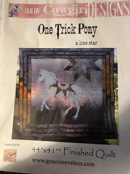 Quiltin' Cowgirl Designs One Trick Pony - Lone Star Quilt Pattern (44" x 41")