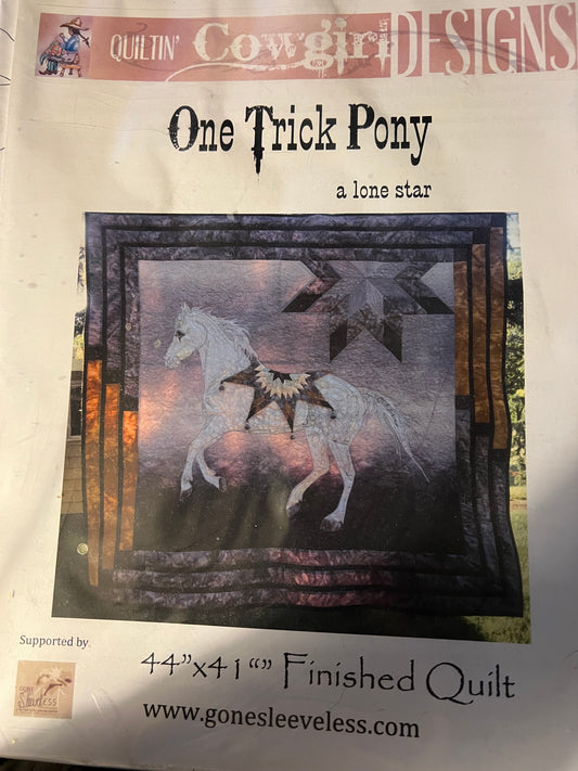 Quiltin' Cowgirl Designs One Trick Pony - Lone Star Quilt Pattern (44" x 41")
