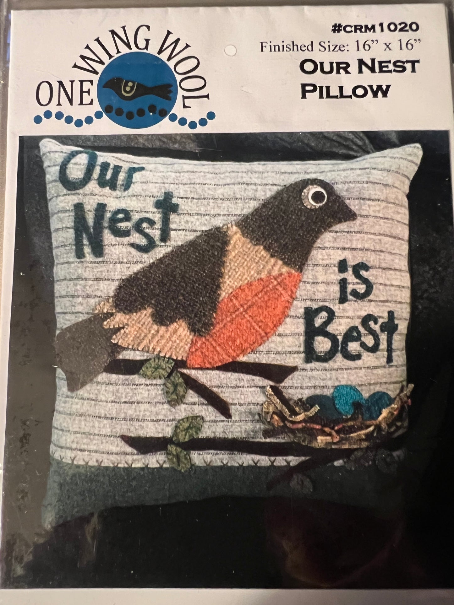 One Wing Wool Our Next Pillow Pattern - CRM1020 (16" x 16")