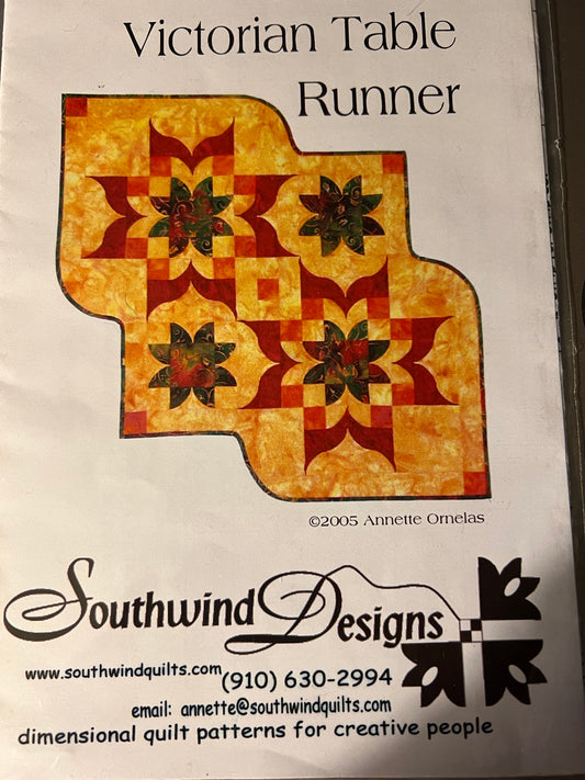 Victorian Table Runner Pattern - Southwind Designs SWD-411