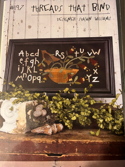 Threads that Bind Alphabet Song - 10" x 20" Wooly Applique Picture Pattern