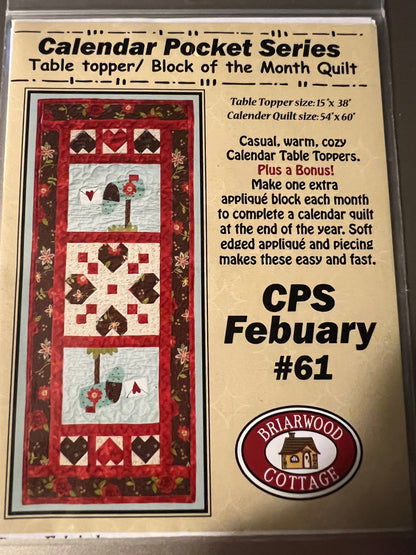 Briarwood Cottage Calendar Pocket Series - Table Topper Block of the Month 12 Month Set