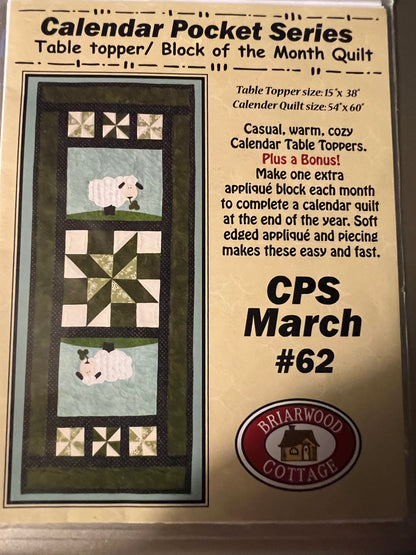 Briarwood Cottage Calendar Pocket Series - Table Topper Block of the Month 12 Month Set