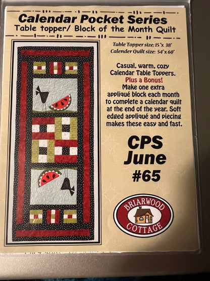 Briarwood Cottage Calendar Pocket Series - Table Topper Block of the Month 12 Month Set