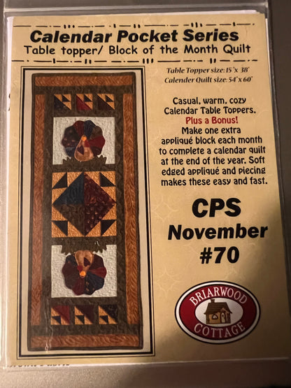 Briarwood Cottage Calendar Pocket Series - Table Topper Block of the Month 12 Month Set