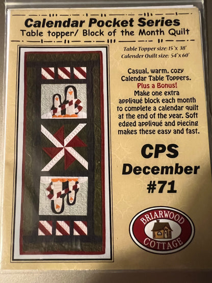 Briarwood Cottage Calendar Pocket Series - Table Topper Block of the Month 12 Month Set