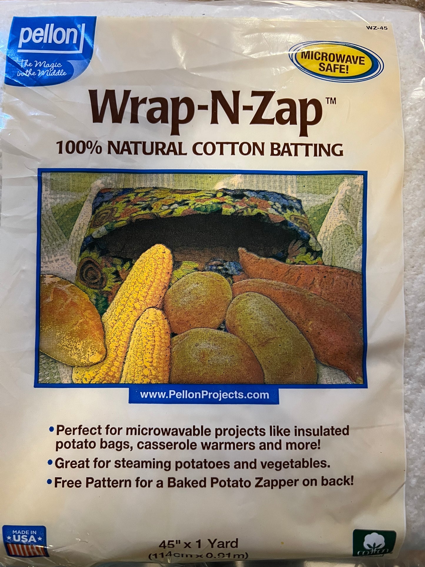 Pellon Wrap N Zap Batting, 48 in x 36 in Package