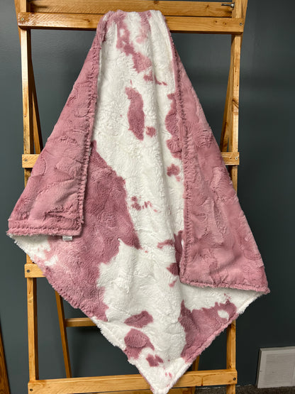 Swaddle Blanket - Clararose Calf and Hide Woodrose 30" x 36"