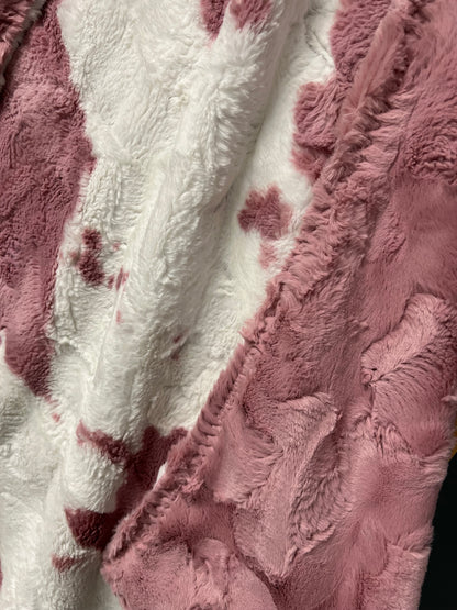 Swaddle Blanket - Clararose Calf and Hide Woodrose 30" x 36"