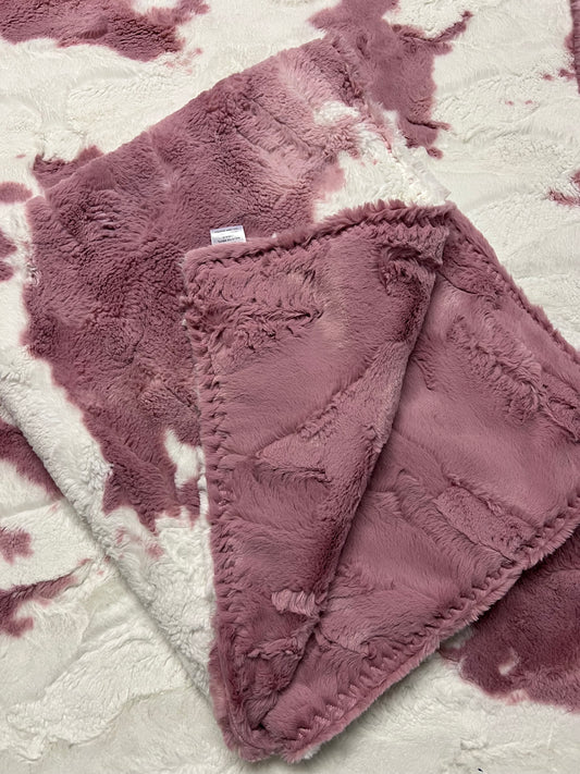 Swaddle Blanket - Clararose Calf and Hide Woodrose 30" x 36"