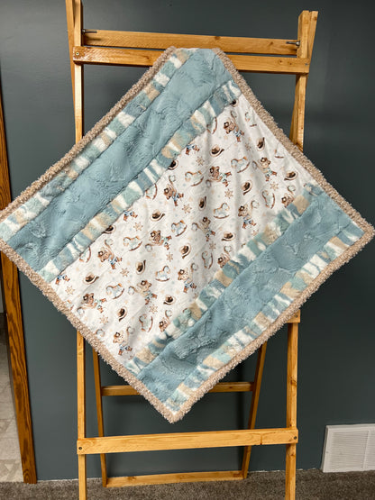Wee One Cuddle Kit – Wee Outlaws Baby Quilt Kit or Completed Blanket