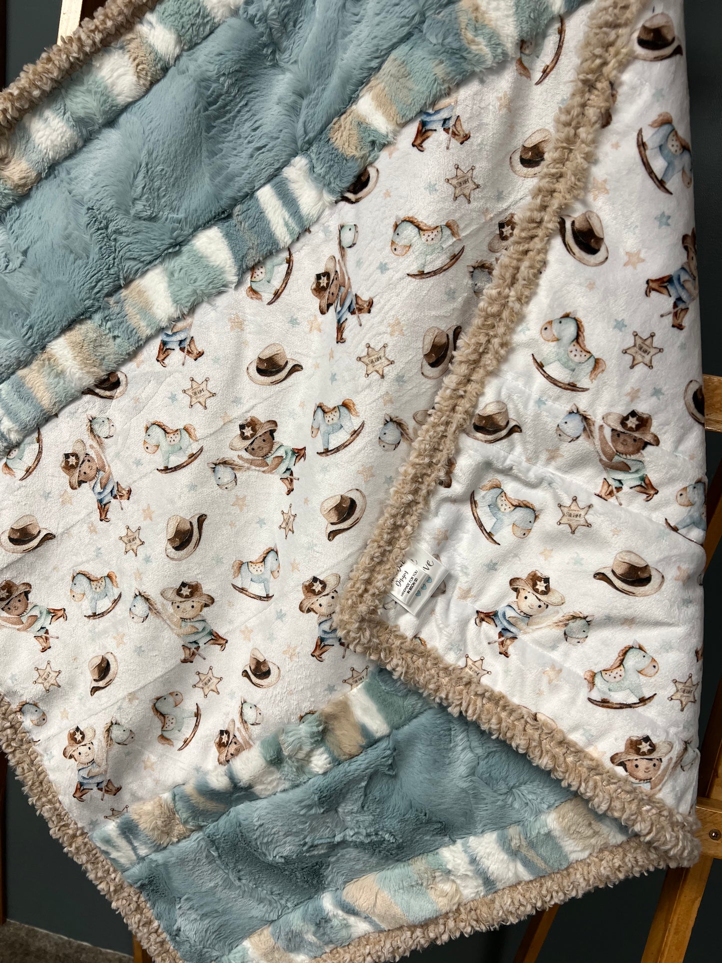 Wee One Cuddle Kit – Wee Outlaws Baby Quilt Kit or Completed Blanket