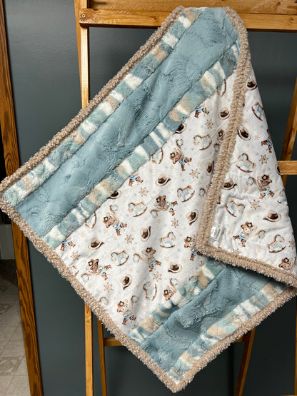 Wee One Cuddle Kit – Wee Outlaws Baby Quilt Kit or Completed Blanket