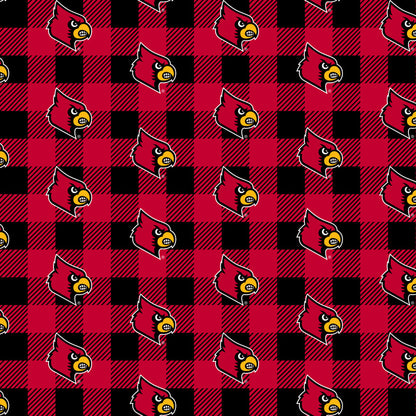 NCAA-Louisville Buffalo Plaid Fleece W58