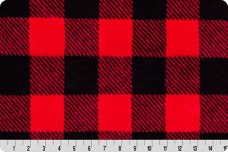 Luxe Cuddle® Buffalo Check Scarlet/Black by Shannon Fabrics 60"
