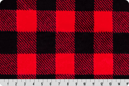 Luxe Cuddle® Buffalo Check Scarlet/Black by Shannon Fabrics 60"