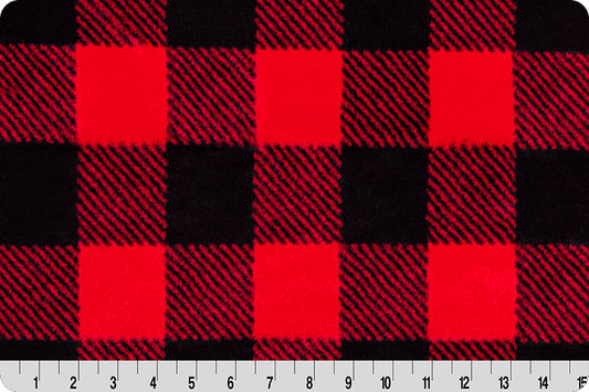 Luxe Cuddle® Buffalo Check Scarlet/Black by Shannon Fabrics 60"