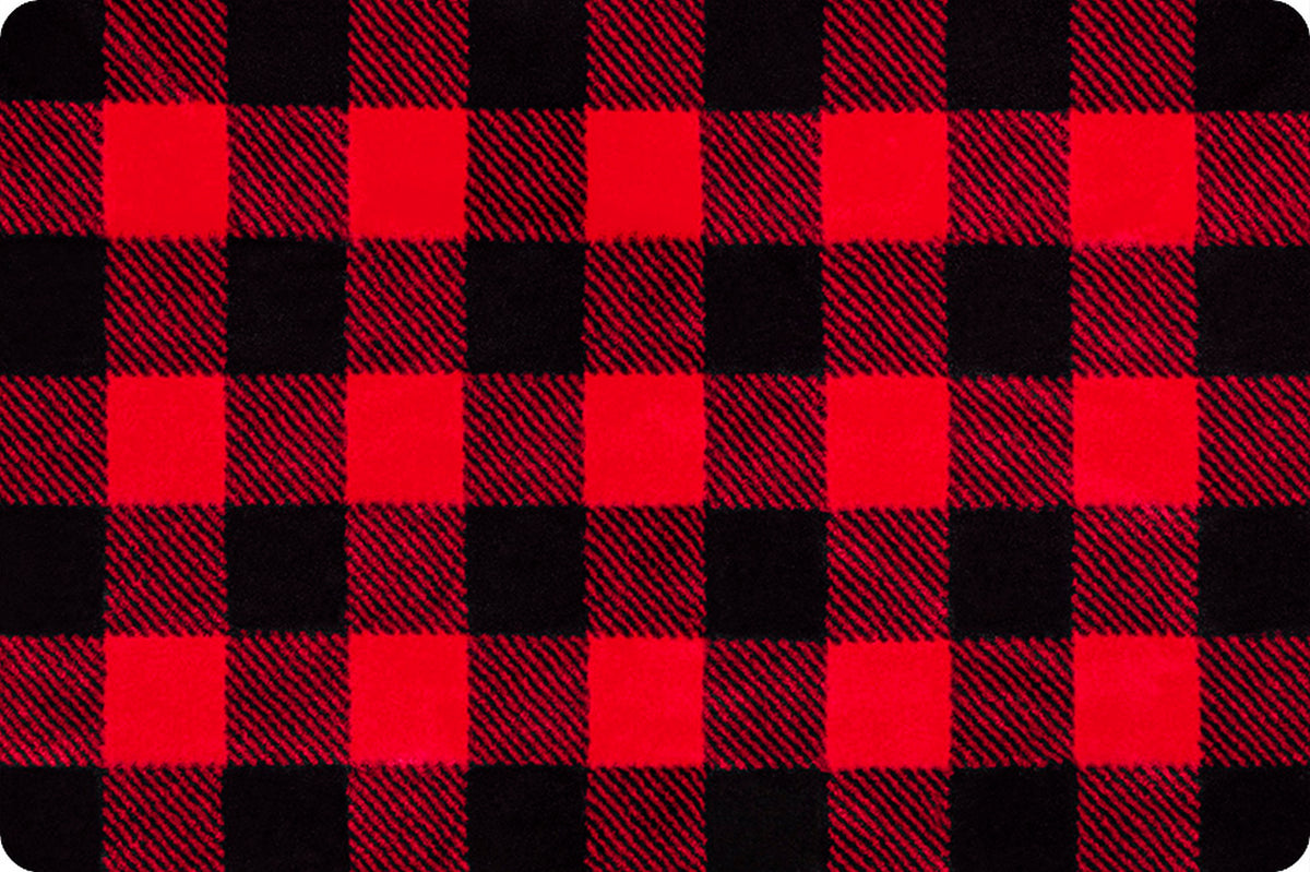 Luxe Cuddle® Buffalo Check Scarlet/Black by Shannon Fabrics 60"