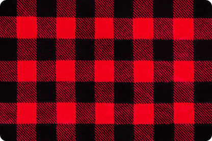 Luxe Cuddle® Buffalo Check Scarlet/Black by Shannon Fabrics 60"