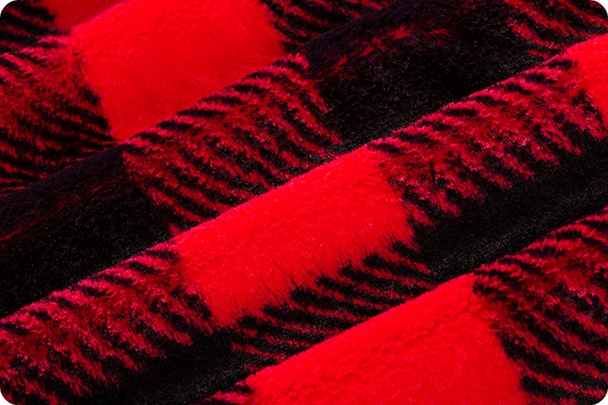 Luxe Cuddle® Buffalo Check Scarlet/Black by Shannon Fabrics 60"