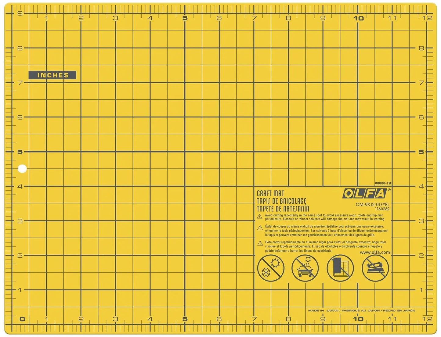 Olfa Yellow Cutting Mat 9in x 12in