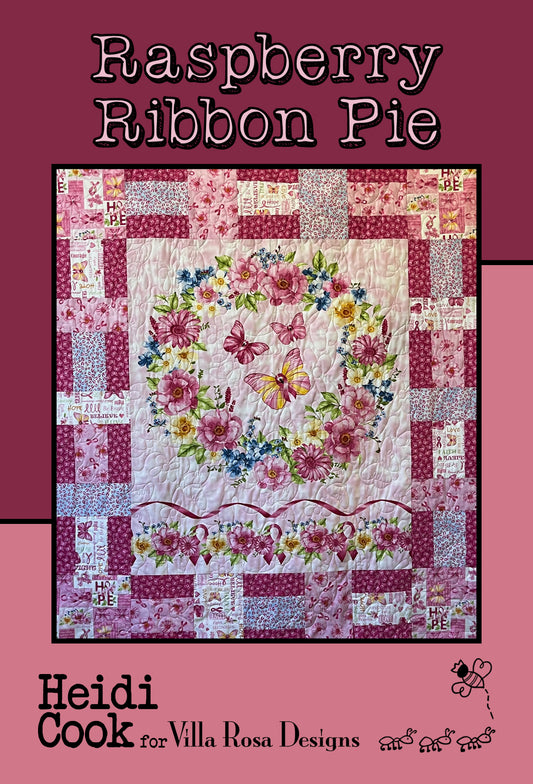 Villa Rosa Designs RASPBERRY RIBBON PIE Pattern Card