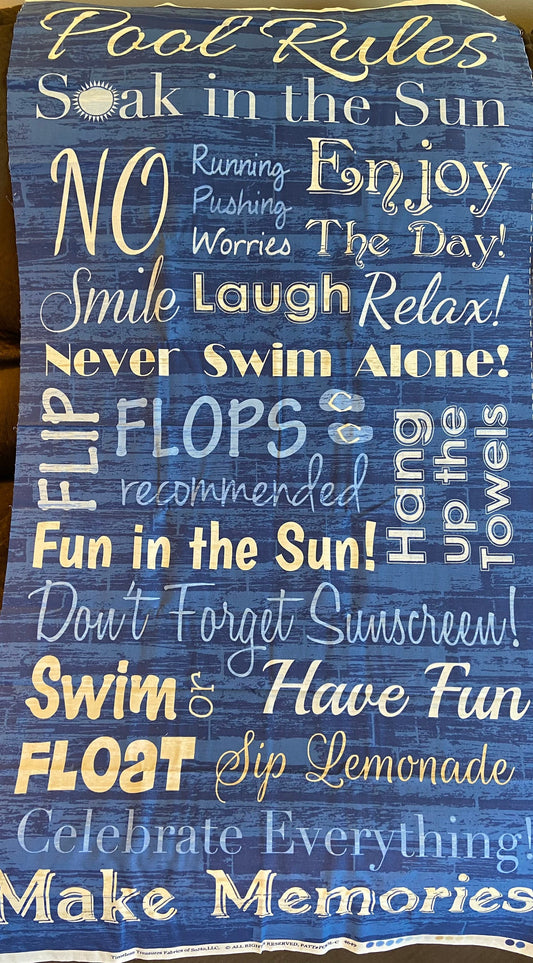 Pool Rules Pool-C 4649 Timeless Treasures Fabric of Sotto LLC