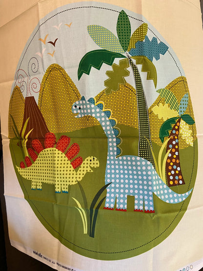 Dino pillow panel by Michael Miller Fabrics
