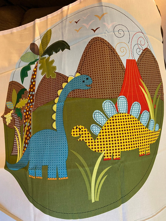 Dino pillow panel by Michael Miller Fabrics