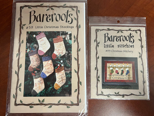 Bareroots embroidery set of 2 patterns by Barri Sue Gaudet