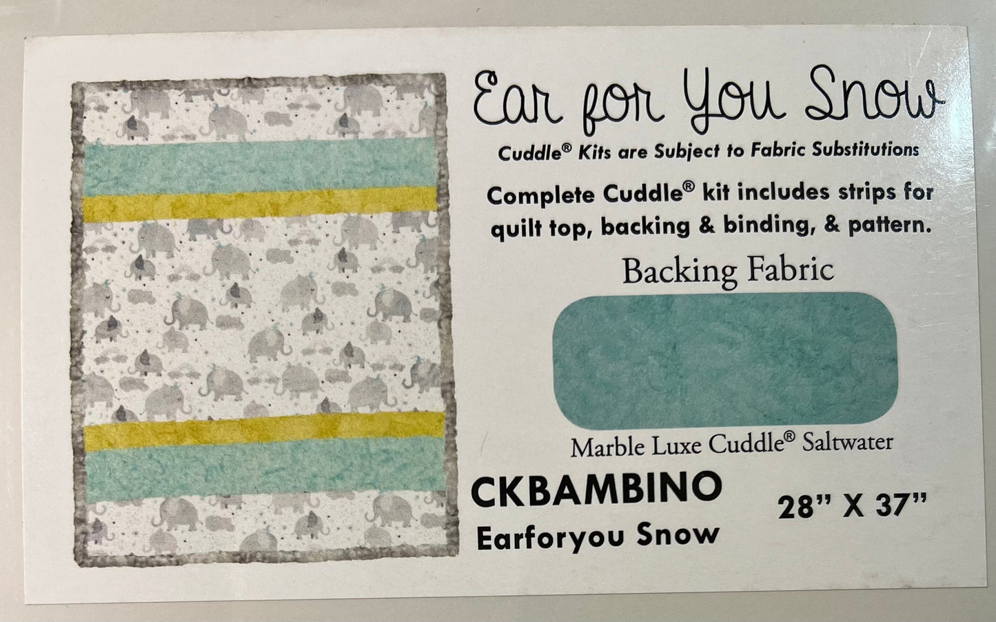 Bambino Cuddle® Kit Ear for You Snow