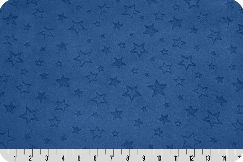 Embossed Star Cuddle® Midnight Blue by Shannon Fabrics 60" - *favorite for a discount code* - Continuous Cut