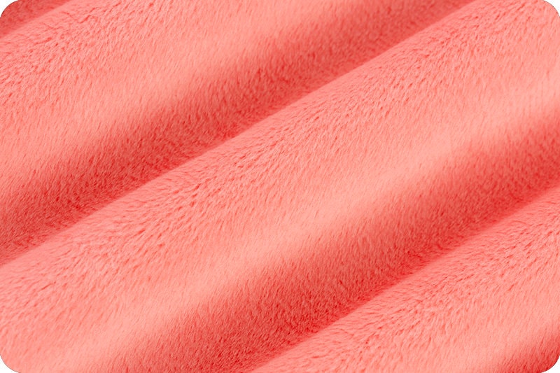 Coral Extra Wide Solid Cuddle 3® 90" by Shannon Fabrics - *favorite for a discount code* - Continuous Cut