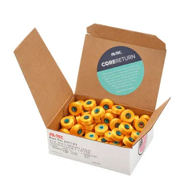 Magna-Glide Classic Style L Bobbins 130yds - Bright Gold (Box of 72)