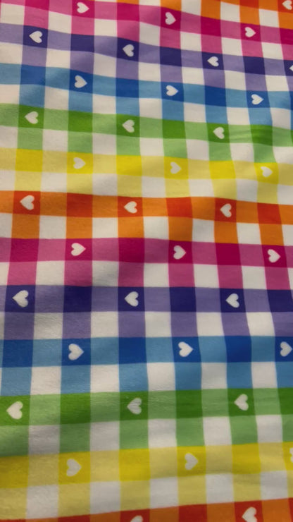 Gingham Hearts Digital Cuddle® Fuchsia